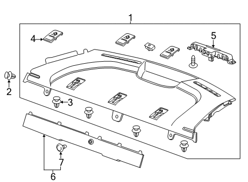 2018 Chevy Sonic Interior Trim - Rear Body Diagram 2 - Thumbnail