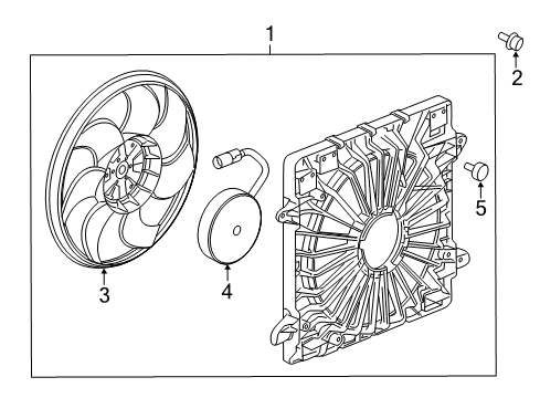 2021 Chevy Traverse Cooling System, Radiator, Water Pump, Cooling Fan Diagram 1 - Thumbnail