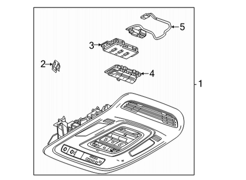 2020 Cadillac CT4 Console Assembly, Rf *Jet Black Diagram for 84661227