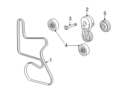 2007 Pontiac Torrent Belts & Pulleys, Maintenance Diagram