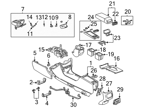 2004 Cadillac DeVille Console Diagram