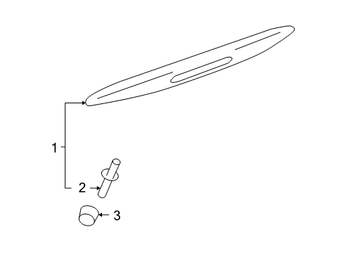 2007 Chevy Corvette Spoiler Kit,Rear End (Z06 Spoiler, Grained M*Black Graine Diagram for 19120281