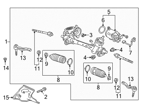 2018 Buick LaCrosse Rod Assembly, Steering Linkage Outer Tie Diagram for 23449522