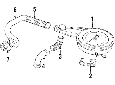 1985 Pontiac T1000 Hose Diagram for 477415