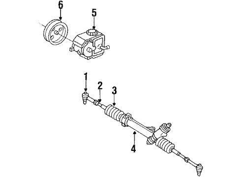 1988 Buick LeSabre P/S Pump & Hoses, Steering Gear & Linkage Diagram 2 - Thumbnail