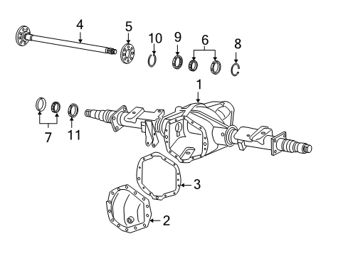 2006 GMC Sierra 2500 HD Axle Housing - Rear Diagram 2 - Thumbnail