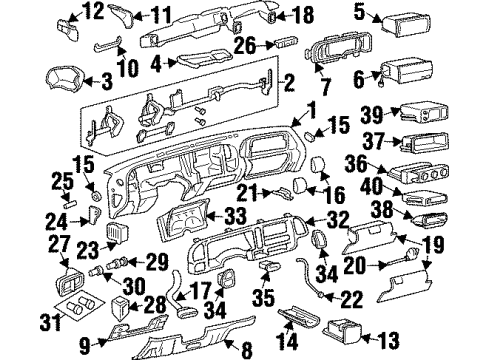 1999 Chevy K1500 Suburban Instruments & Gauges Diagram