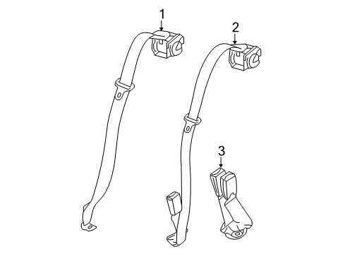 2007 Chevy Cobalt Rear Seat Belts Diagram