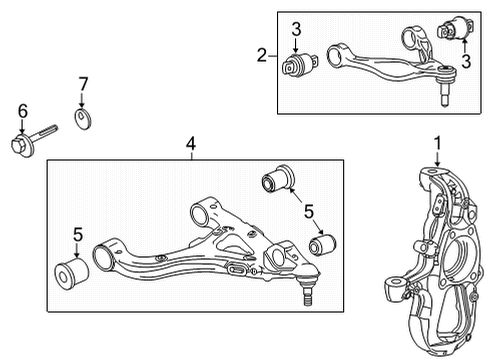 2023 Chevy Corvette Front Suspension, Control Arm, Ride Control, Stabilizer Bar Diagram 2 - Thumbnail