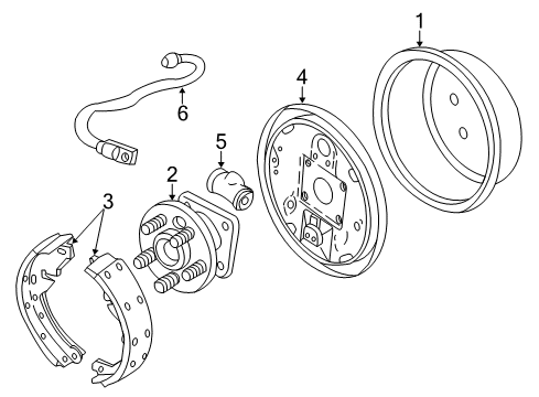 2000 Pontiac Grand Am Brake Components, Brakes Diagram 2 - Thumbnail