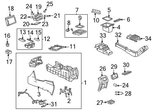 2003 Chevy Silverado 1500 Center Console Diagram 2 - Thumbnail