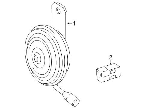 2005 GMC Sierra 1500 Horn Diagram 2 - Thumbnail