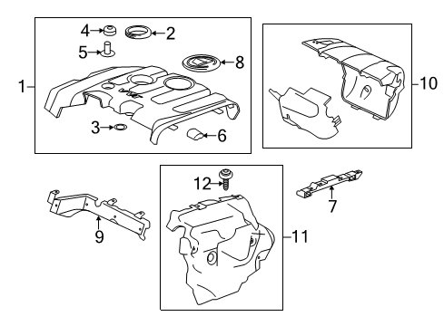 2017 Cadillac CTS Engine Appearance Cover Diagram 1 - Thumbnail