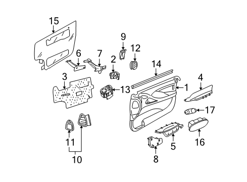 2004 Pontiac GTO Switch Assembly, Outside Rear View Mirror Remote Control *Black(Black Anodized) Diagram for 92086467