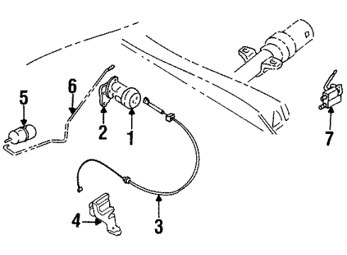 1995 Cadillac DeVille BRACKET, Cruise Control Diagram for 3547361