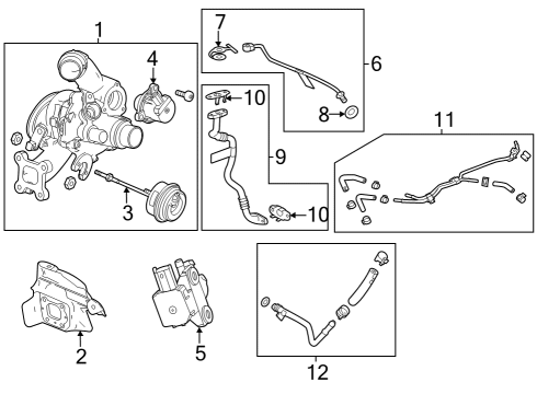 2024 Chevy Trax TURBOCHARGER ASM,CMPR AIR INT Diagram for 12704391