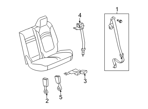 2008 Saturn Outlook Seat Belt Diagram 3 - Thumbnail