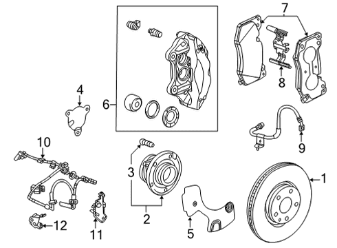 2023 Chevy Corvette Pad Kit, Rear Disc Brk Diagram for 84777509