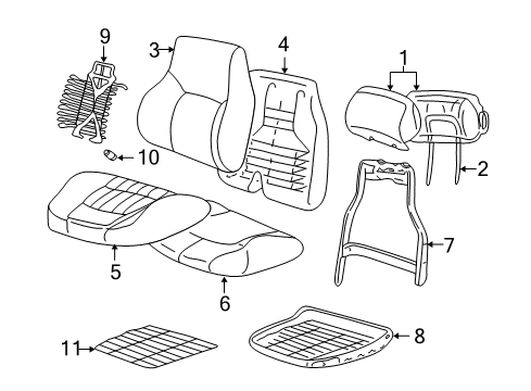 2001 Chevy Impala PAD Diagram for 12457069