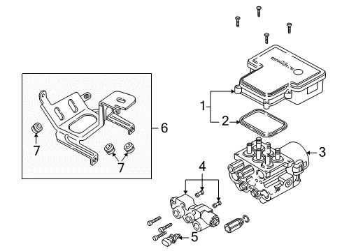 1996 Chevy Express 1500 Electronic Brake And Traction Control Module (Ebcm) Diagram for 12474475