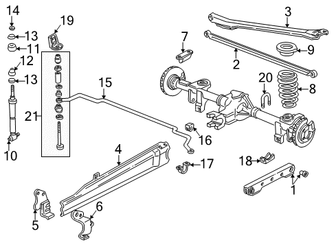 1998 Chevy Camaro Bracket Assembly, Rear Axle Torque Arm Outer Diagram for 10269129