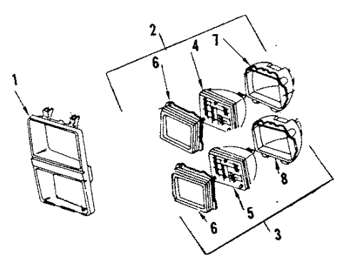 1985 Chevy K5 Blazer Headlamps, Electrical Diagram 1 - Thumbnail