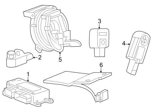 2024 Buick Encore GX Air Bag Components Diagram