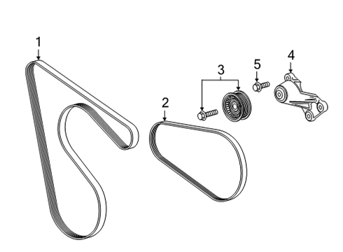 2022 Cadillac Escalade ESV Belts & Pulleys  Diagram 2 - Thumbnail