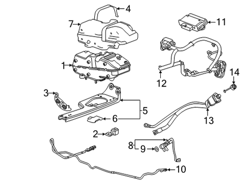 2022 Chevy Silverado 3500 HD Filter Assembly, Exh Prtlt (W/ Exh Pipe) Diagram for 84612879