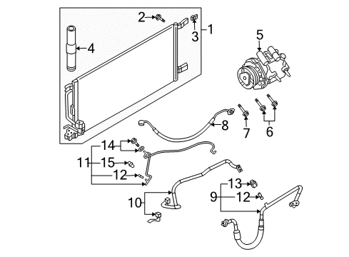 2004 Buick Rendezvous Tube Asm,A/C Evaporator Thermal Expansion Valve Diagram for 89023448