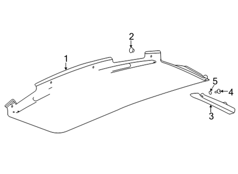 2024 Chevy Corvette Interior Trim - Top Diagram