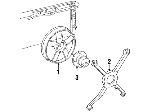 1992 Chevy Lumina Cooling System, Radiator, Water Pump, Cooling Fan Diagram 3 - Thumbnail