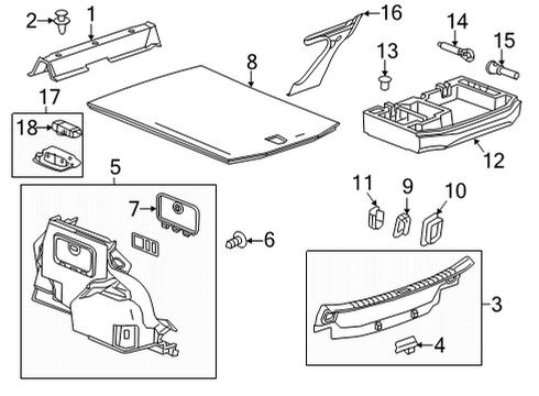 2020 Cadillac CT5 Interior Trim - Rear Body Diagram 2 - Thumbnail