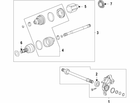 2021 Buick Envision Front Axle, Axle Shafts & Joints, Drive Axles Diagram