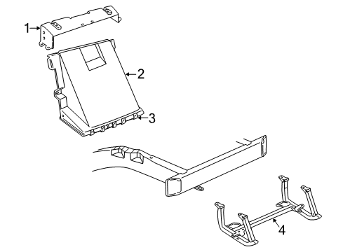 1998 Chevy Corvette Support Assembly, Radiator Upper Diagram for 10405439