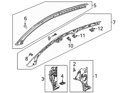 2020 Buick Encore GX Hinge Pillar Diagram