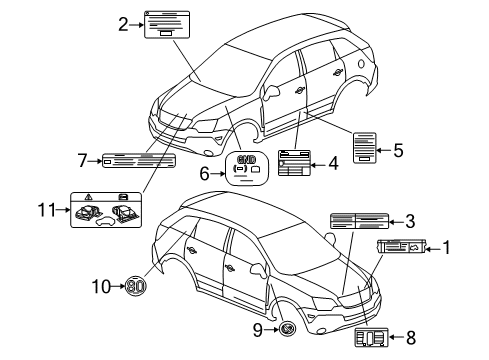 2013 Chevy Captiva Sport Information Labels Diagram