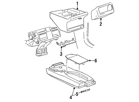 1995 Buick Riviera Front Console Diagram