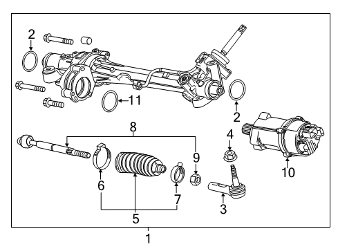 2015 Chevy Camaro P/S Pump & Hoses, Steering Gear & Linkage Diagram 3 - Thumbnail