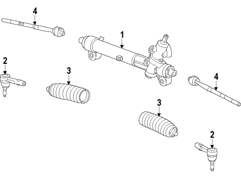 2009 Chevy Equinox P/S Pump & Hoses, Steering Gear & Linkage Diagram 1 - Thumbnail