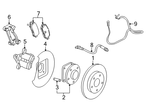 2015 Buick LaCrosse Brake Components, Brakes Diagram 2 - Thumbnail