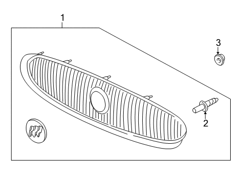 2002 Buick LeSabre Grille & Components Diagram