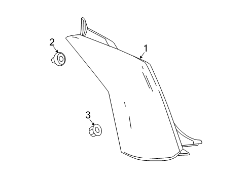 2018 Cadillac ATS Lamp,Rear Stop Diagram for 23399697