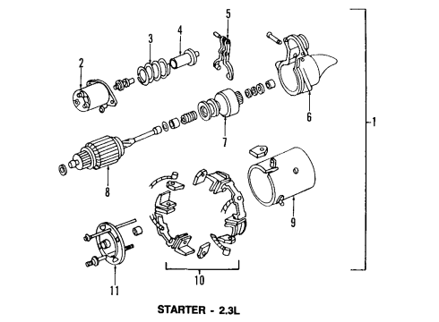 1995 Pontiac Sunfire Starter,(Remanufacture) Diagram for 10465102