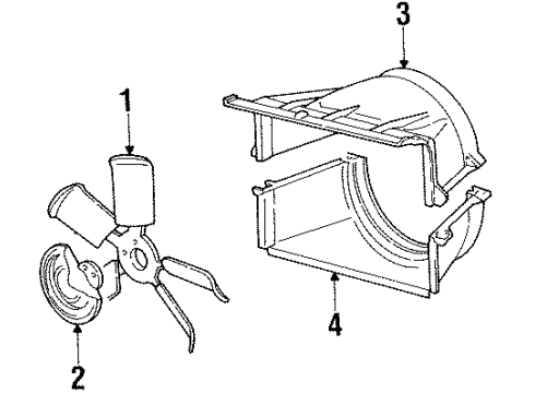 1993 GMC K3500 Cooling System, Radiator, Water Pump, Cooling Fan Diagram 5 - Thumbnail