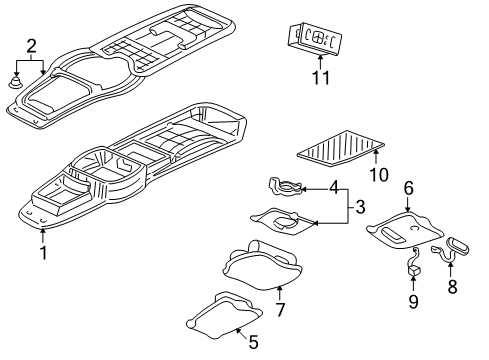 2001 Pontiac Aztek Switch Asm,Comn Center Call (W/ Bezel) Diagram for 19115576