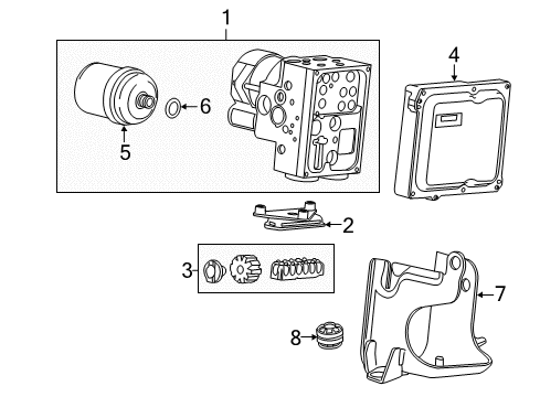 2013 Chevy Volt ABS Components, Electrical Diagram