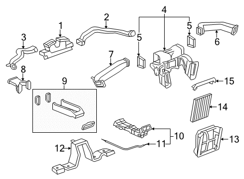 2011 Cadillac CTS Ducts Diagram 2 - Thumbnail