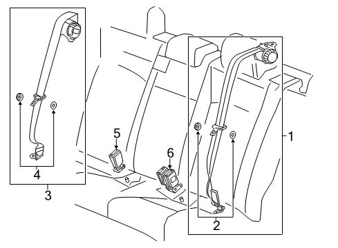 2015 Chevy Sonic Rear Seat Belts Diagram