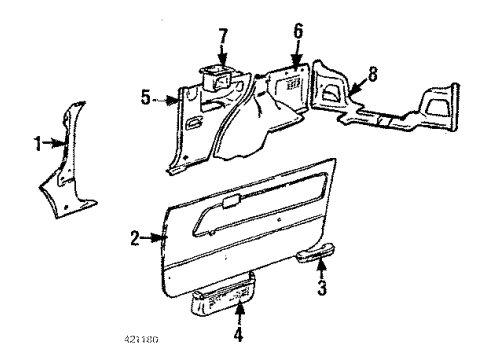 1987 Chevy Sprint Interior Trim Diagram